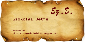 Szokolai Detre névjegykártya
